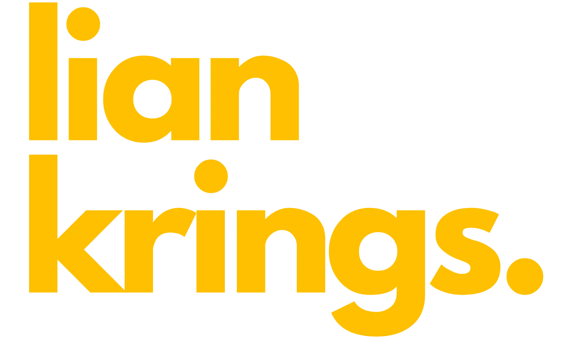 liankrings. Wortlogo - yellow